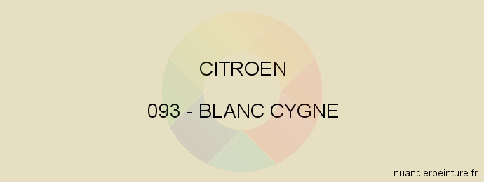 Peinture Citroen 093 Blanc Cygne