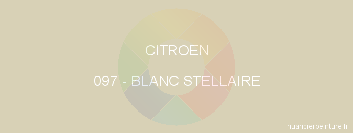 Peinture Citroen 097 Blanc Stellaire