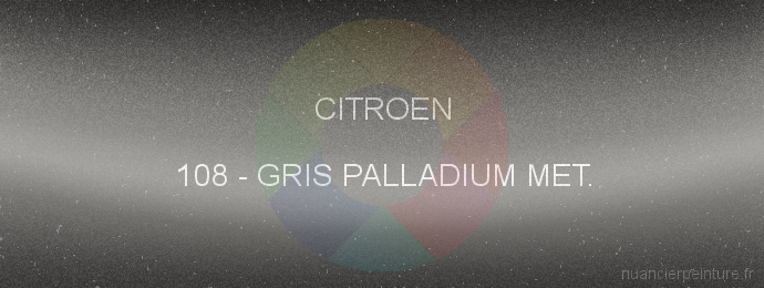 Peinture Citroen 108 Gris Palladium Met.