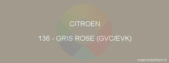 Peinture Citroen 136 Gris Rose (gvc/evk)