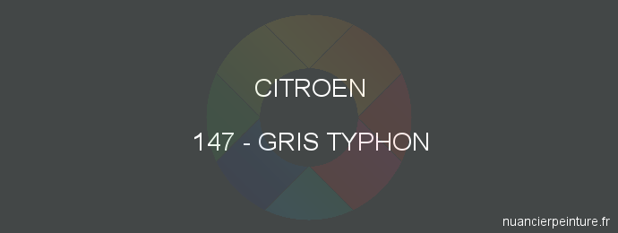 Peinture Citroen 147 Gris Typhon