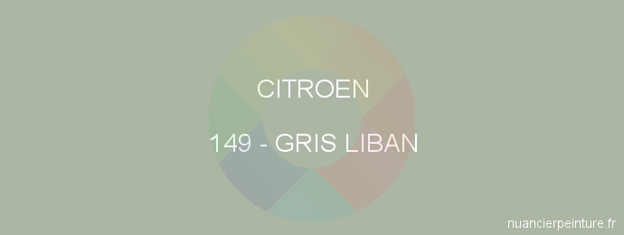 Peinture Citroen 149 Gris Liban