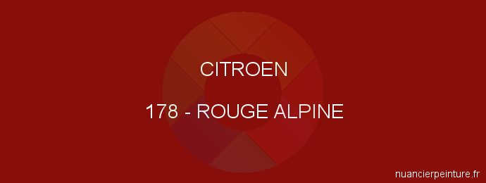 Peinture Citroen 178 Rouge Alpine