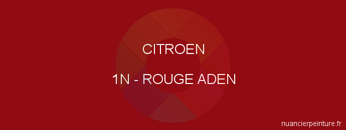 Peinture Citroen 1N Rouge Aden