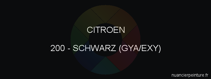 Peinture Citroen 200 Schwarz (gya/exy)