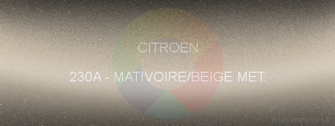 Peinture Citroen 230A Mativoire/beige Met.