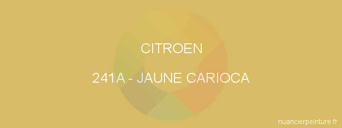 Peinture Citroen 241A Jaune Carioca