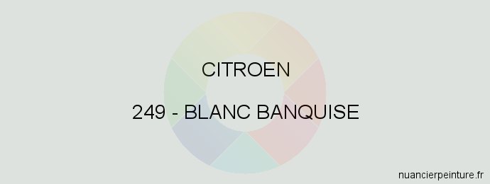 Peinture Citroen 249 Blanc Banquise