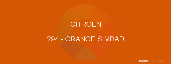 Peinture Citroen 294 Orange Simbad