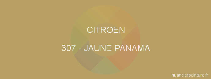 Peinture Citroen 307 Jaune Panama