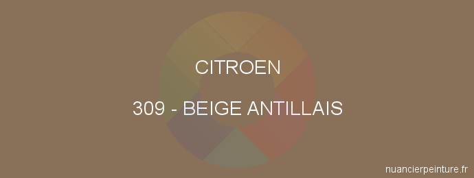 Peinture Citroen 309 Beige Antillais