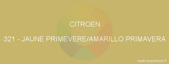 Peinture Citroen 321 Jaune Primevere/amarillo Primavera