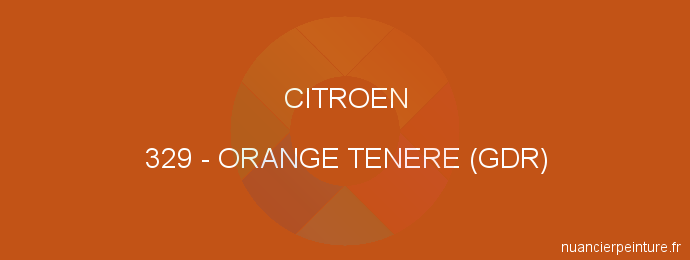 Peinture Citroen 329 Orange Tenere (gdr)