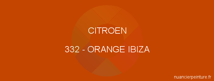Peinture Citroen 332 Orange Ibiza