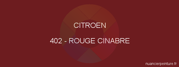 Peinture Citroen 402 Rouge Cinabre