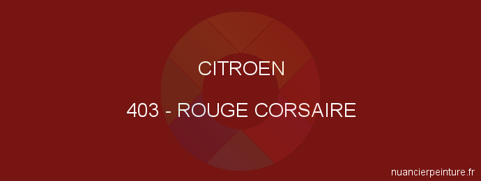 Peinture Citroen 403 Rouge Corsaire