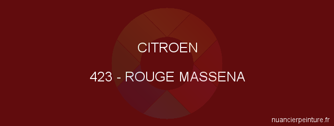 Peinture Citroen 423 Rouge Massena