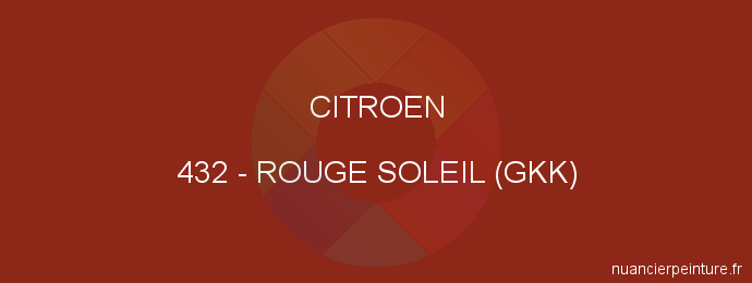 Peinture Citroen 432 Rouge Soleil (gkk)