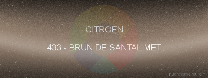 Peinture Citroen 433 Brun De Santal Met.