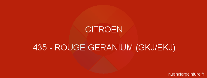Peinture Citroen 435 Rouge Geranium (gkj/ekj)