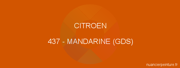 Peinture Citroen 437 Mandarine (gds)