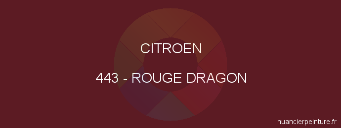 Peinture Citroen 443 Rouge Dragon