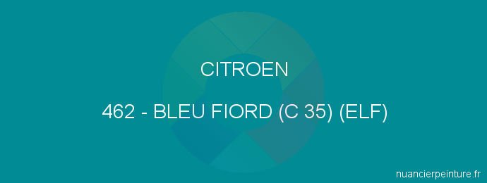 Peinture Citroen 462 Bleu Fiord (c 35) (elf)