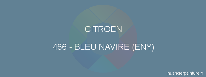 Peinture Citroen 466 Bleu Navire (eny)