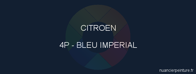 Peinture Citroen 4P Bleu Imperial