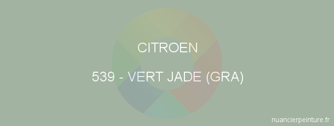 Peinture Citroen 539 Vert Jade (gra)
