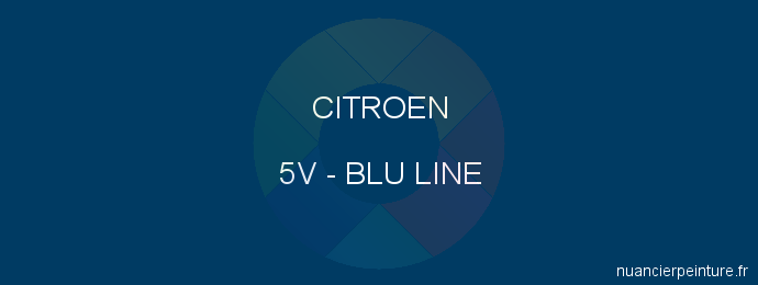 Peinture Citroen 5V Blu Line