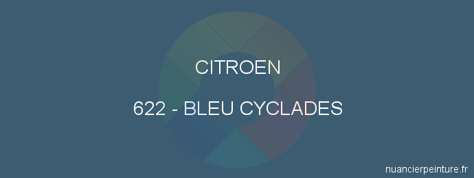 Peinture Citroen 622 Bleu Cyclades