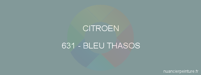 Peinture Citroen 631 Bleu Thasos