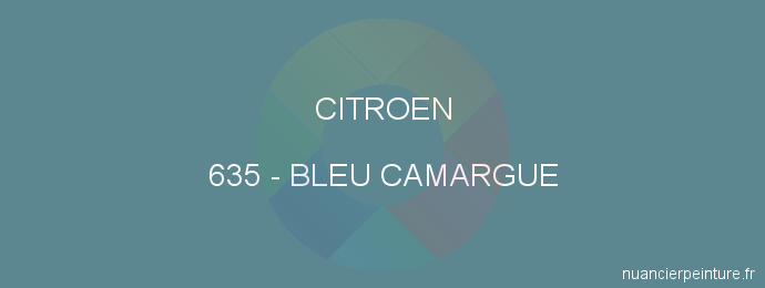 Peinture Citroen 635 Bleu Camargue