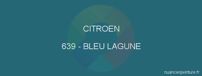 Peinture Citroen 639 Bleu Lagune