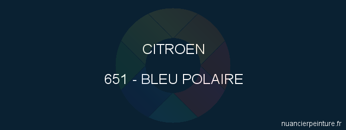 Peinture Citroen 651 Bleu Polaire