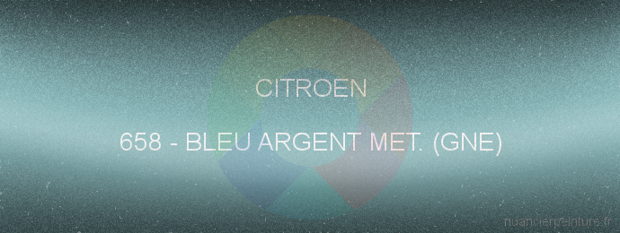 Peinture Citroen 658 Bleu Argent Met. (gne)