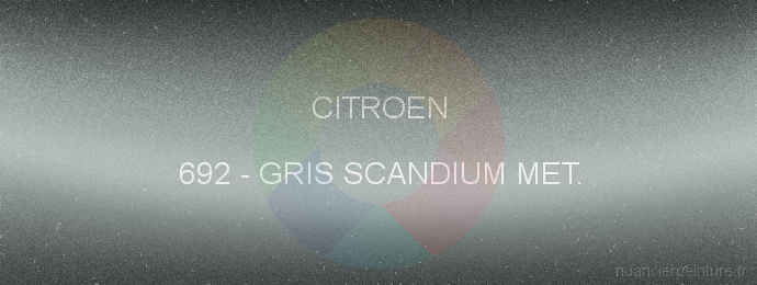 Peinture Citroen 692 Gris Scandium Met.