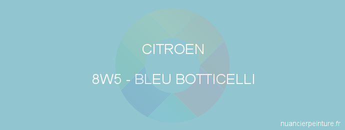 Peinture Citroen 8W5 Bleu Botticelli