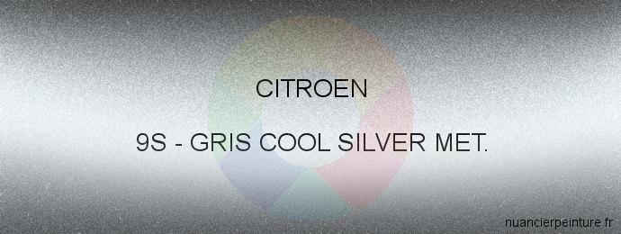 Peinture Citroen 9S Gris Cool Silver Met.