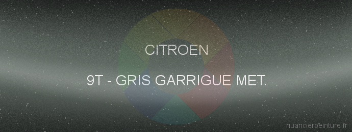 Peinture Citroen 9T Gris Garrigue Met.