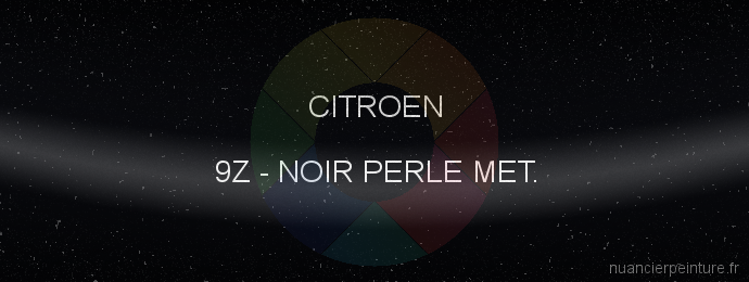 Peinture Citroen 9Z Noir Perle Met.