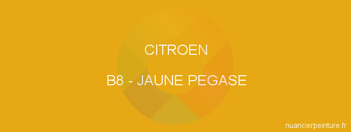 Peinture Citroen B8 Jaune Pegase