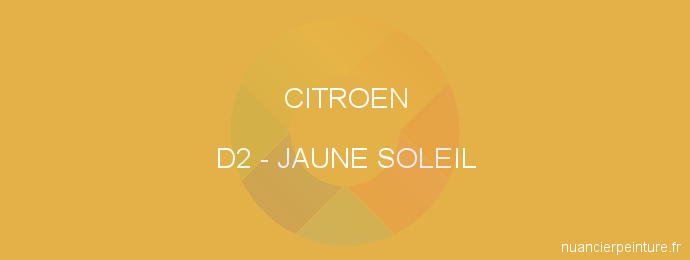 Peinture Citroen D2 Jaune Soleil