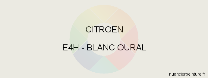 Peinture Citroen E4H Blanc Oural