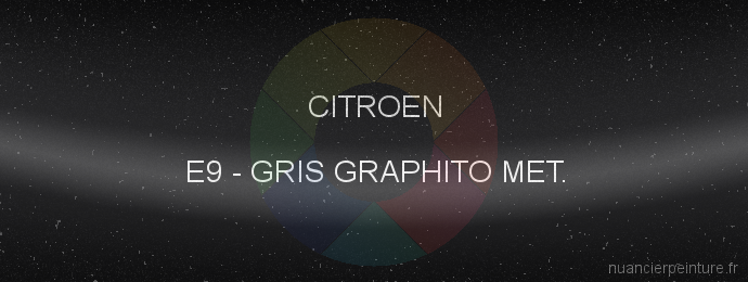 Peinture Citroen E9 Gris Graphito Met.