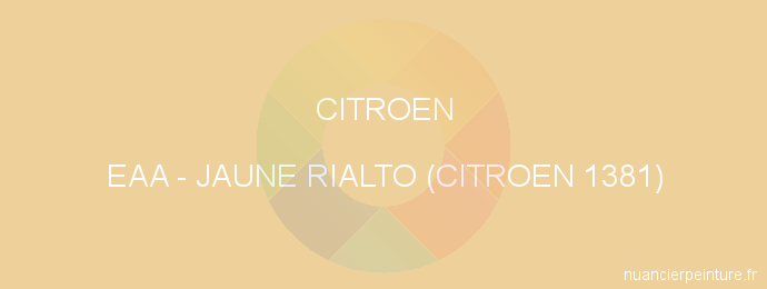 Peinture Citroen EAA Jaune Rialto (citroen 1381)