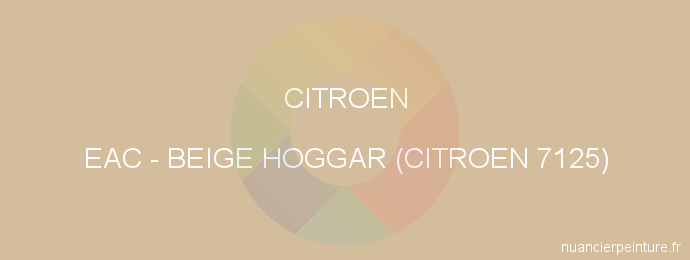 Peinture Citroen EAC Beige Hoggar (citroen 7125)