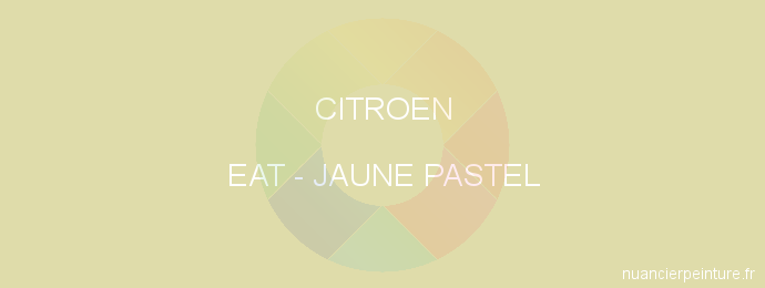 Peinture Citroen EAT Jaune Pastel