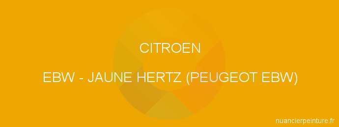 Peinture Citroen EBW Jaune Hertz (peugeot Ebw)